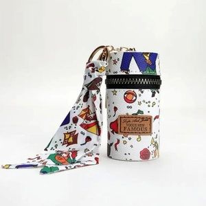 NEW Scarf Lipstick Case Bag Charm Keychain